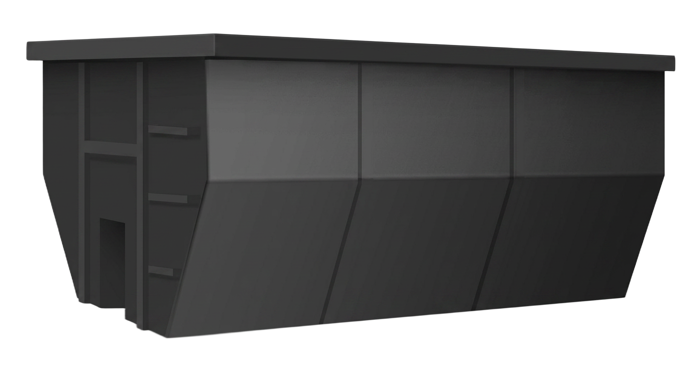 15 yard black roll-off dumpster